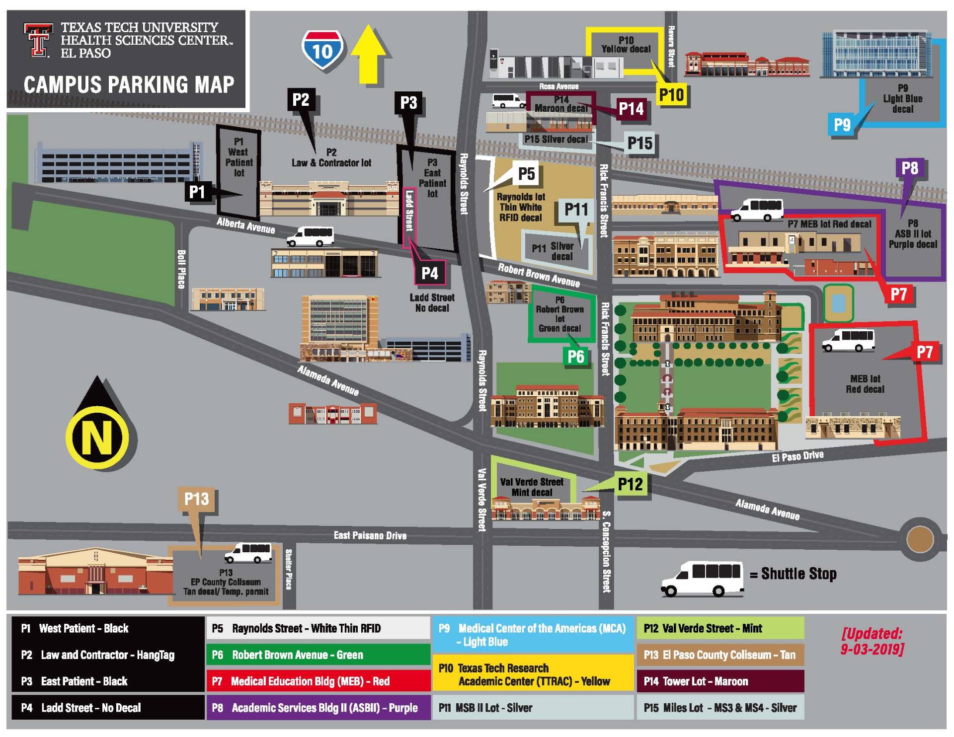 Campus map dated 2019
